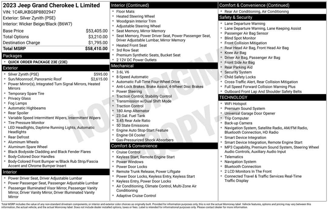 2023 Jeep Grand Cherokee L Limited - Image 3