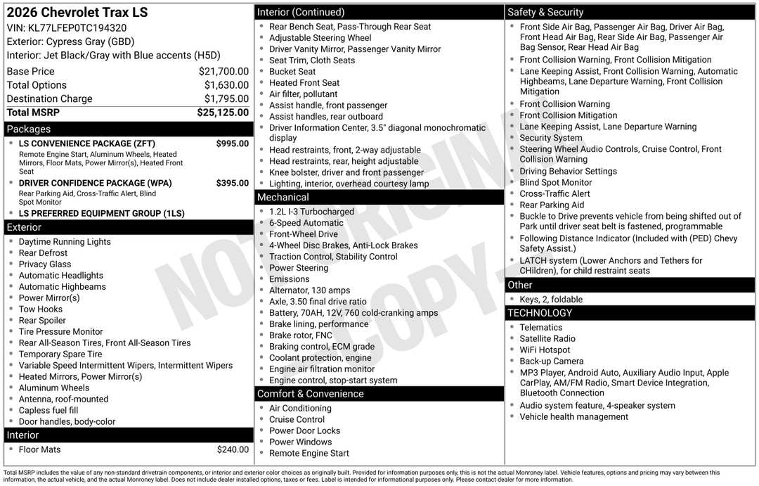 2026 Chevrolet Trax LS - Image 3