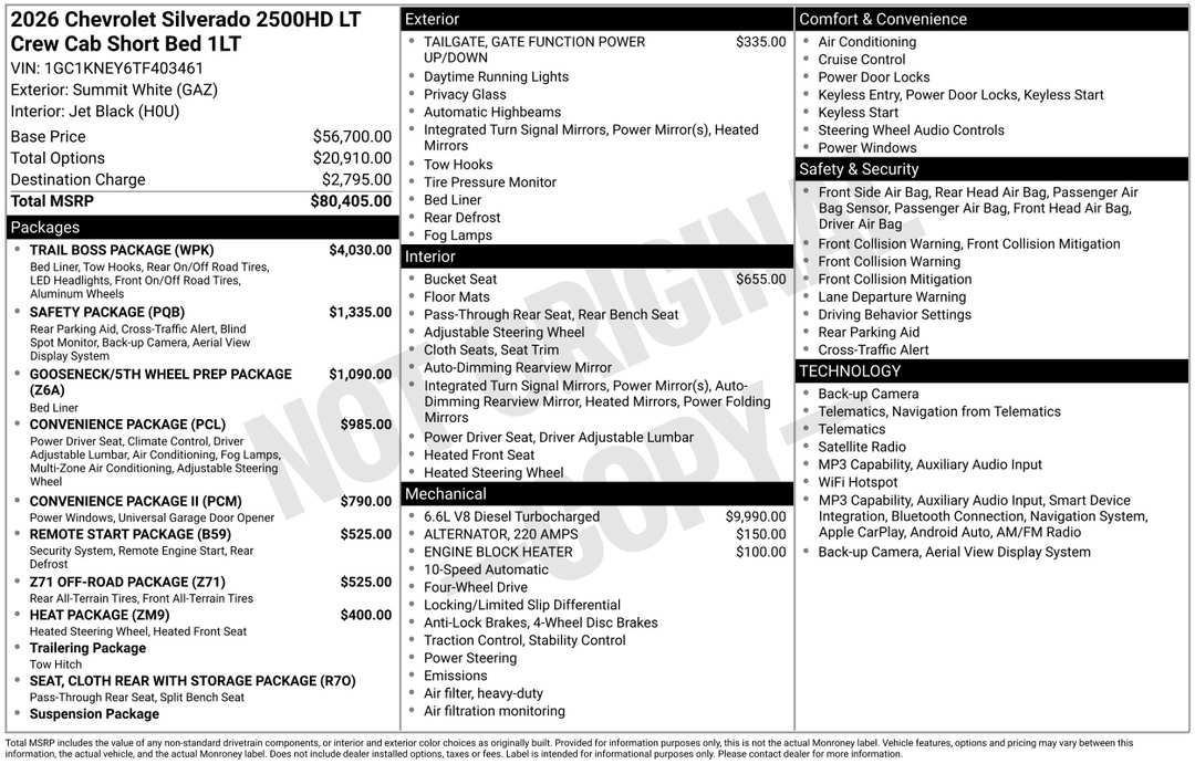2026 Chevrolet Silverado 2500Hd LT - Image 3