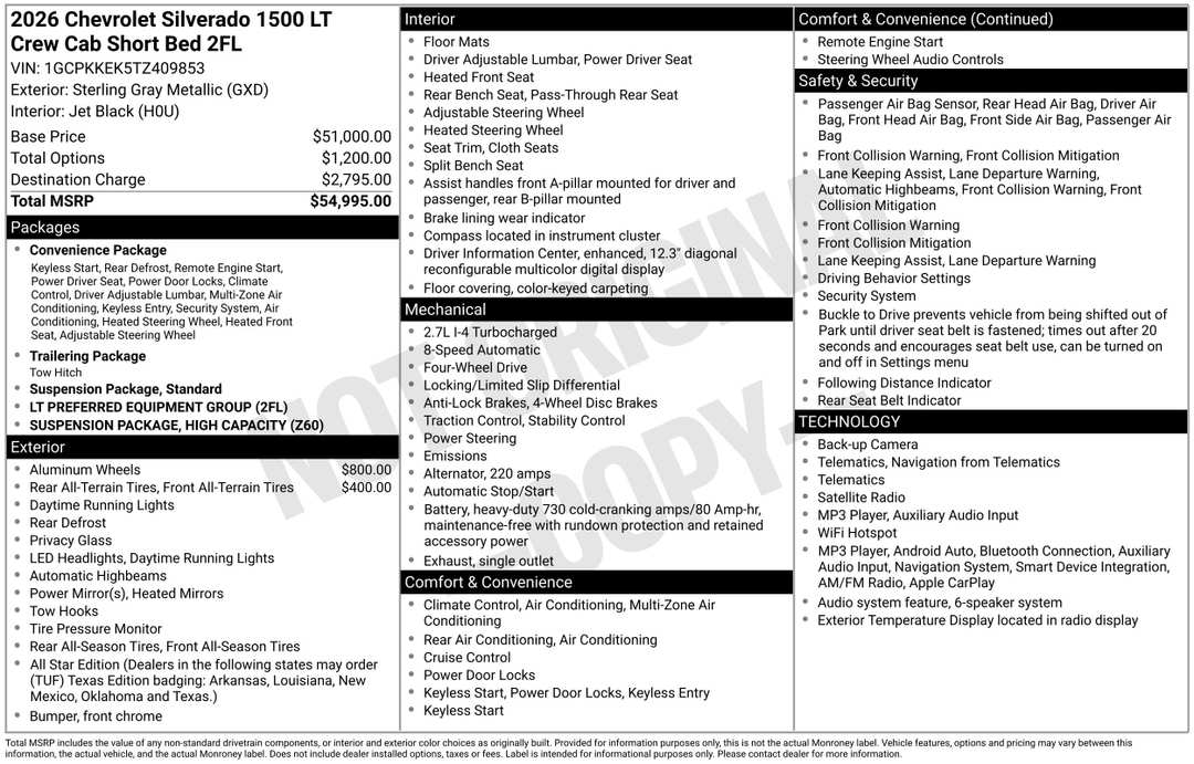 2026 Chevrolet Silverado 1500 LT - Image 3