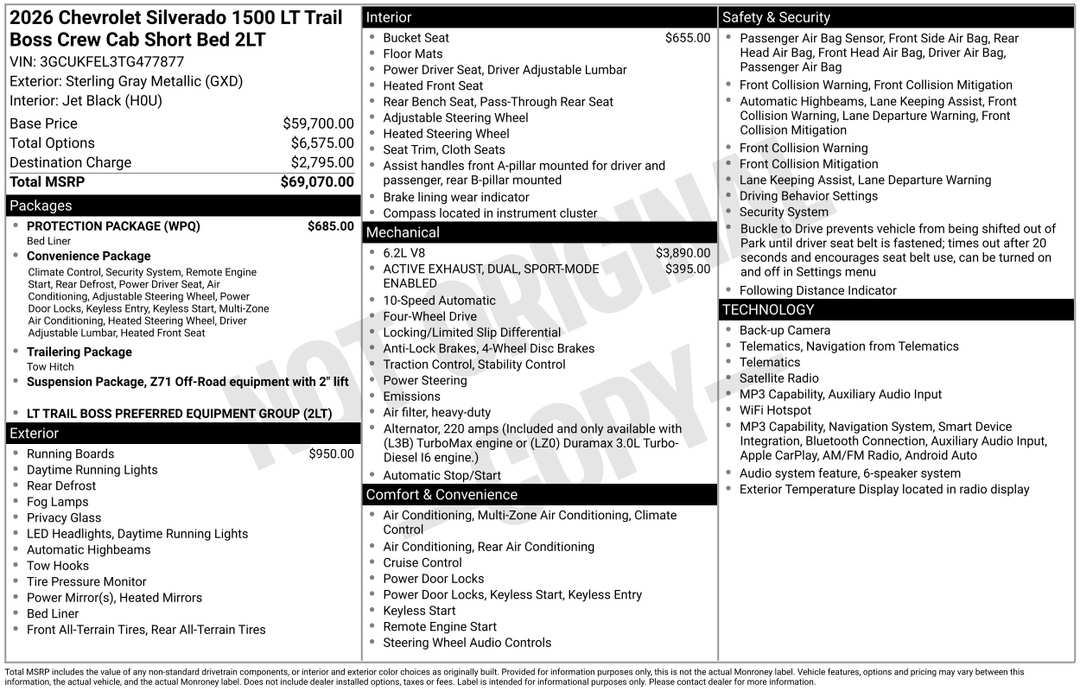 2026 Chevrolet Silverado 1500 LT Trail Boss - Image 3