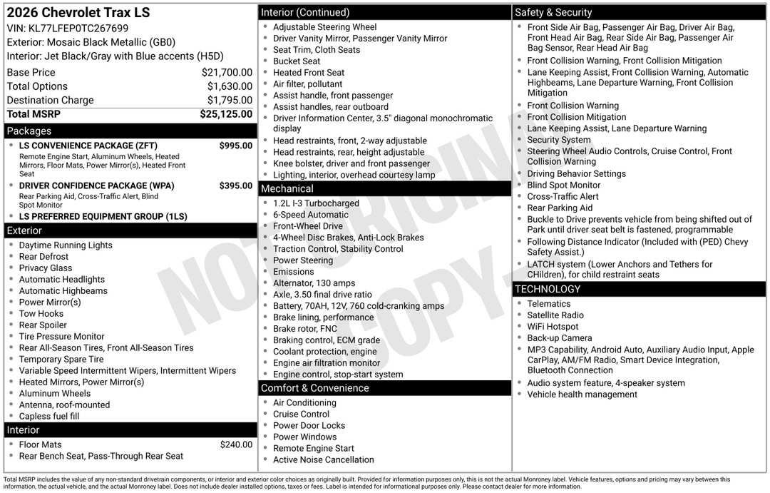 2026 Chevrolet Trax LS - Image 3