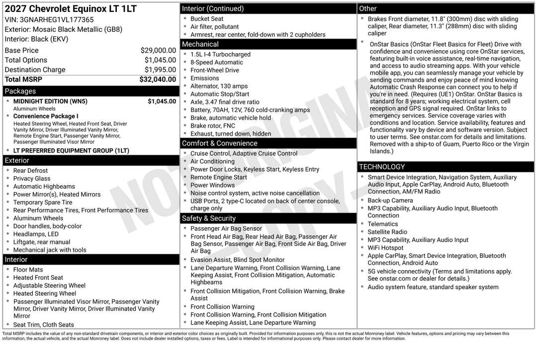 2027 Chevrolet Equinox LT - Image 3