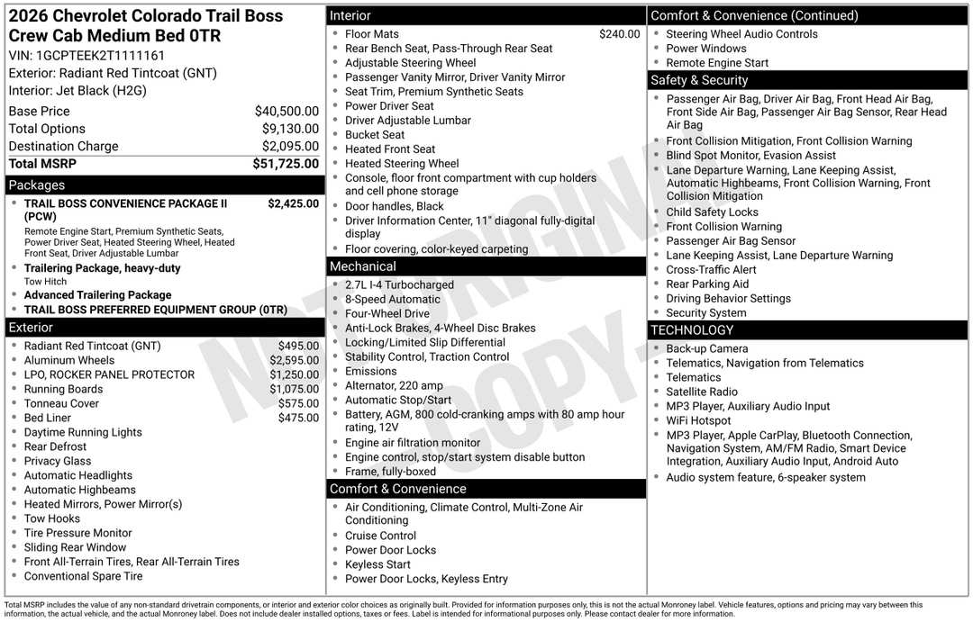 2026 Chevrolet Colorado Trail Boss - Image 3